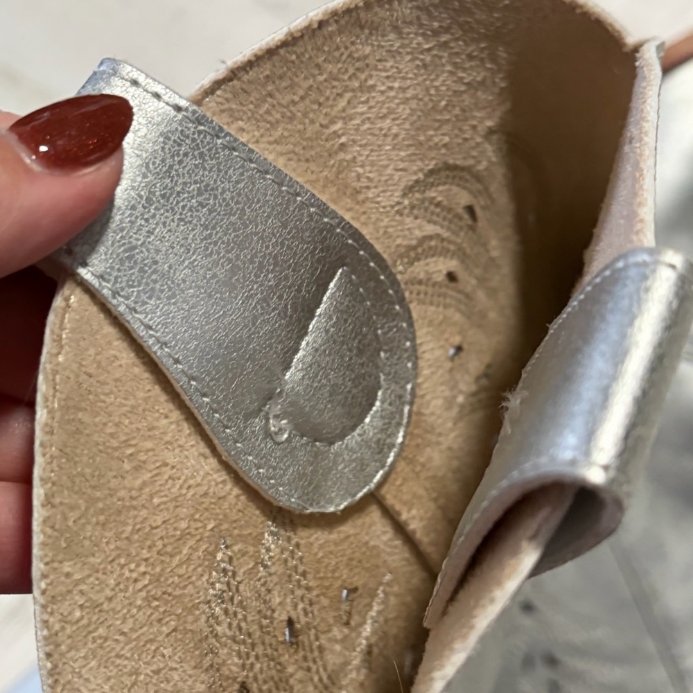 Mi.iM Metallic Silver Cowboy Boots NEW size 6.5‎ Cutout Detail Western Festival - Picture 11 of 12